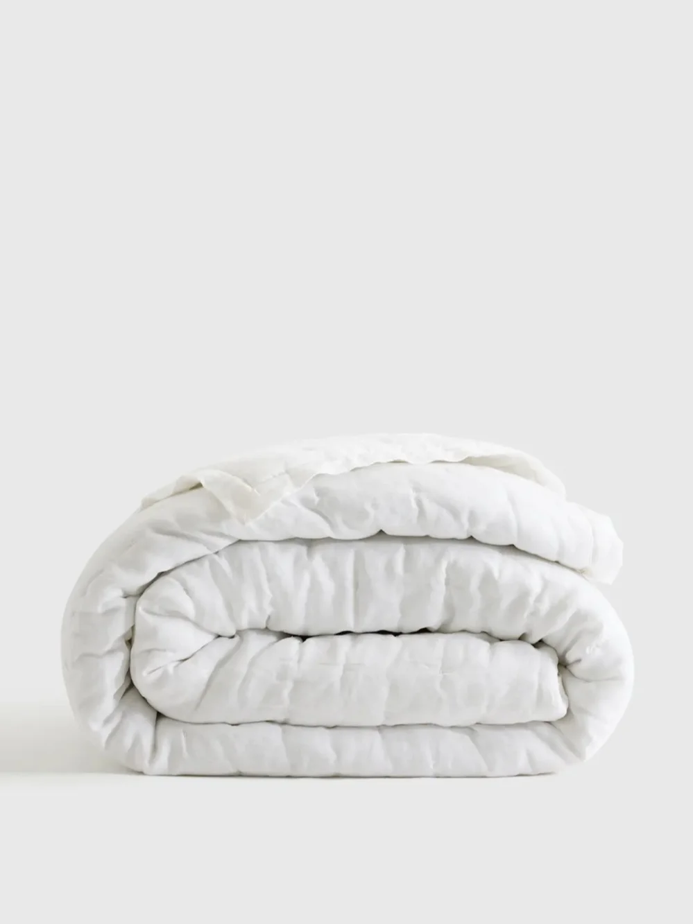Quince European Linen Dream Quilt King Cal King White